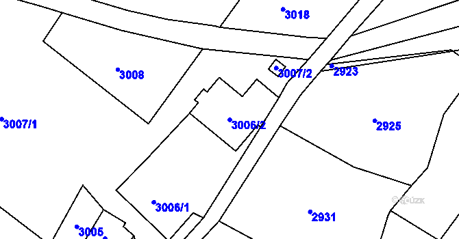 Parcela st. 3006/2 v KÚ Semily, Katastrální mapa
