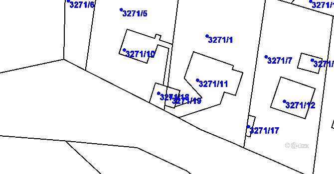 Parcela st. 3271/20 v KÚ Semily, Katastrální mapa