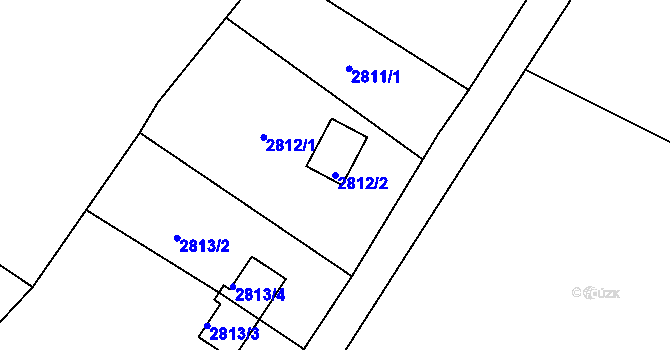 Parcela st. 2812/2 v KÚ Semily, Katastrální mapa