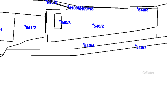 Parcela st. 540/4 v KÚ Semily, Katastrální mapa