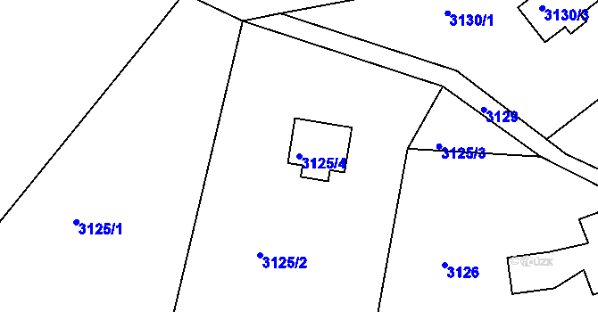 Parcela st. 3125/4 v KÚ Semily, Katastrální mapa