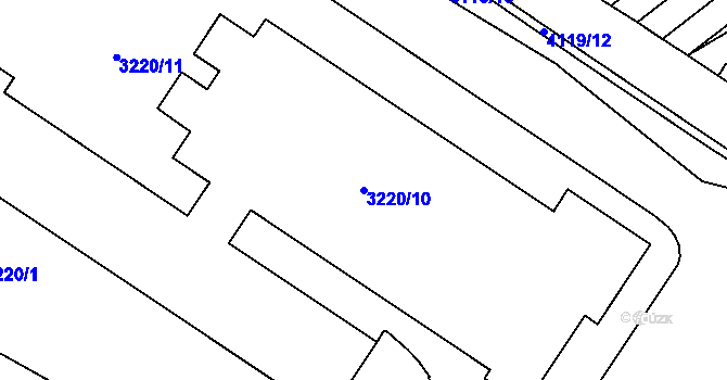 Parcela st. 3220/10 v KÚ Semily, Katastrální mapa