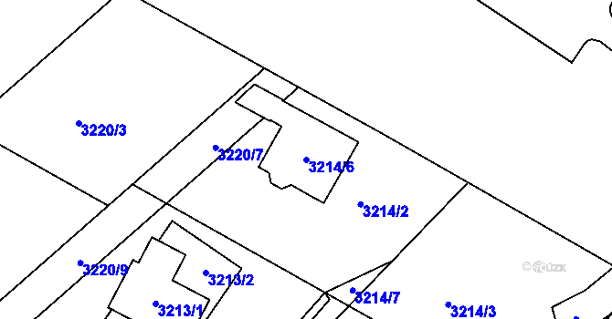 Parcela st. 3214/6 v KÚ Semily, Katastrální mapa