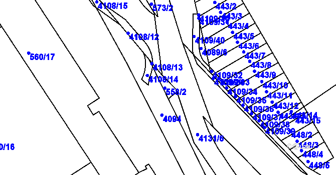 Parcela st. 558/2 v KÚ Semily, Katastrální mapa