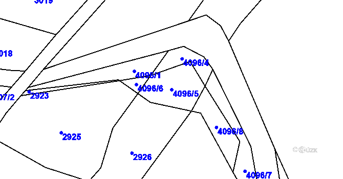 Parcela st. 4096/5 v KÚ Semily, Katastrální mapa