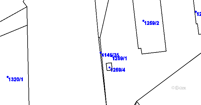 Parcela st. 4145/35 v KÚ Semily, Katastrální mapa