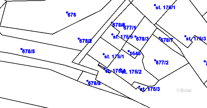 Parcela st. 175/1 v KÚ Bítouchov u Semil, Katastrální mapa