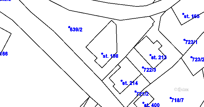 Parcela st. 198 v KÚ Bítouchov u Semil, Katastrální mapa