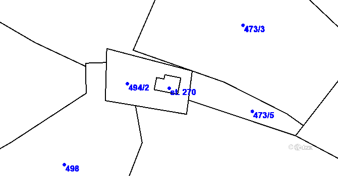 Parcela st. 270 v KÚ Bítouchov u Semil, Katastrální mapa