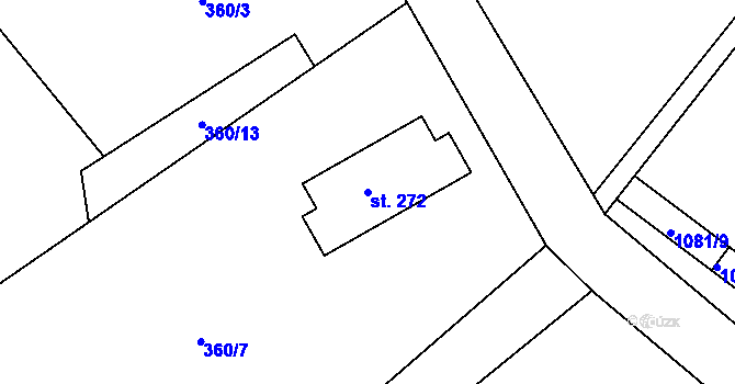 Parcela st. 272 v KÚ Bítouchov u Semil, Katastrální mapa