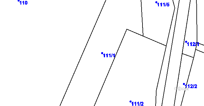 Parcela st. 111/1 v KÚ Bítouchov u Semil, Katastrální mapa