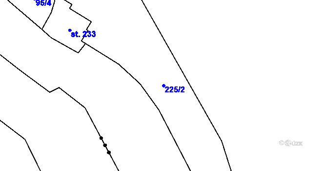 Parcela st. 225/2 v KÚ Bítouchov u Semil, Katastrální mapa