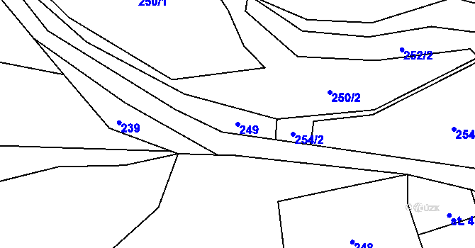 Parcela st. 249 v KÚ Bítouchov u Semil, Katastrální mapa