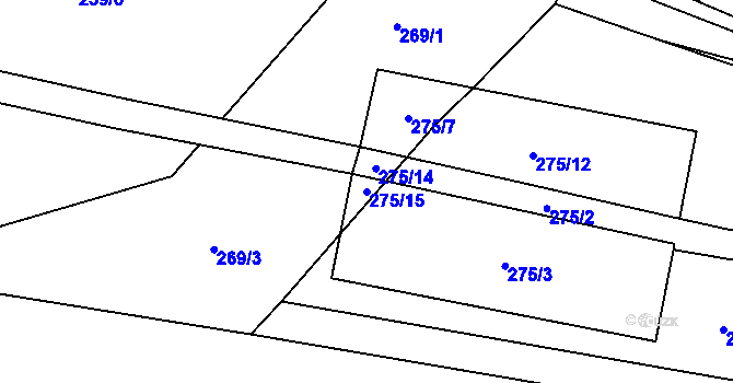 Parcela st. 275/15 v KÚ Bítouchov u Semil, Katastrální mapa
