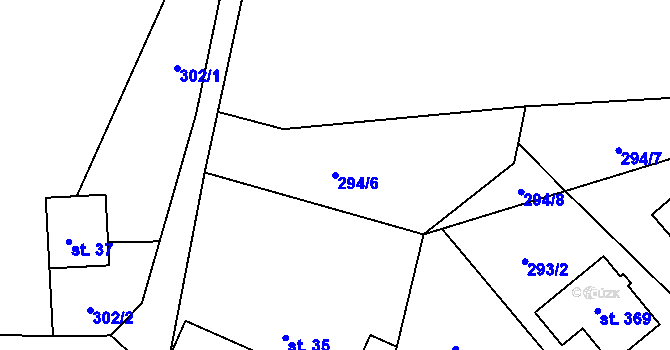 Parcela st. 294/6 v KÚ Bítouchov u Semil, Katastrální mapa