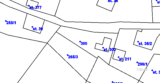 Parcela st. 300 v KÚ Bítouchov u Semil, Katastrální mapa
