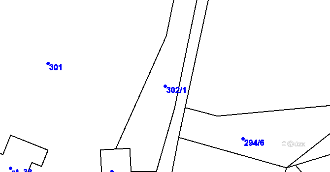 Parcela st. 302/1 v KÚ Bítouchov u Semil, Katastrální mapa