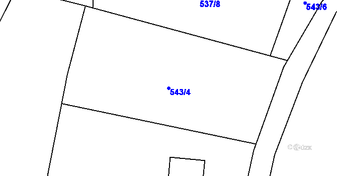 Parcela st. 543/4 v KÚ Bítouchov u Semil, Katastrální mapa