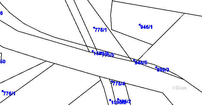 Parcela st. 775/5 v KÚ Bítouchov u Semil, Katastrální mapa