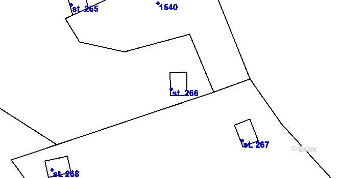 Parcela st. 266 v KÚ Spálov u Semil, Katastrální mapa