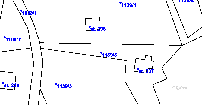 Parcela st. 1139/5 v KÚ Spálov u Semil, Katastrální mapa