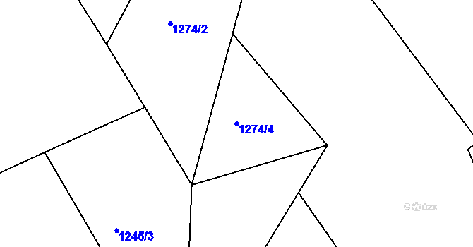 Parcela st. 1274/4 v KÚ Spálov u Semil, Katastrální mapa