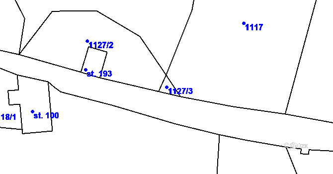 Parcela st. 1127/3 v KÚ Spálov u Semil, Katastrální mapa