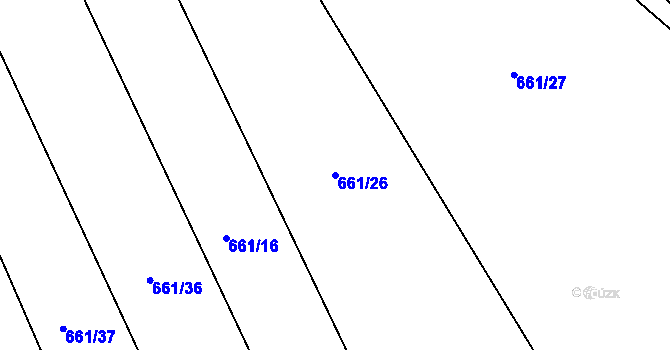 Parcela st. 661/26 v KÚ Semín, Katastrální mapa