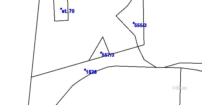 Parcela st. 557/3 v KÚ Semněvice, Katastrální mapa