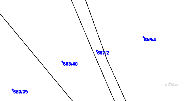 Parcela st. 657/2 v KÚ Semonice, Katastrální mapa