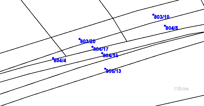 Parcela st. 804/15 v KÚ Semonice, Katastrální mapa