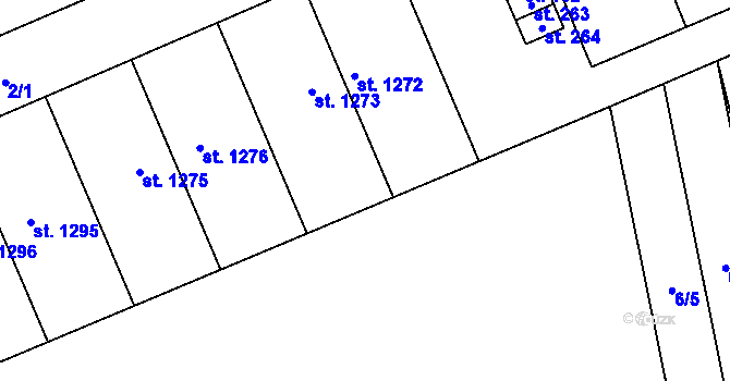 Parcela st. 3/2 v KÚ Semtín, Katastrální mapa