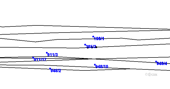 Parcela st. 385/2 v KÚ Semtín, Katastrální mapa