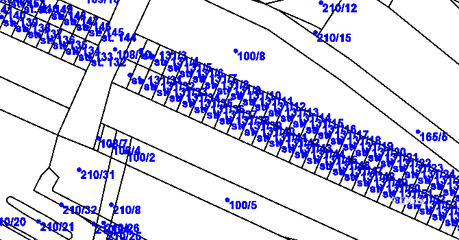 Parcela st. 131/39 v KÚ Semtín, Katastrální mapa