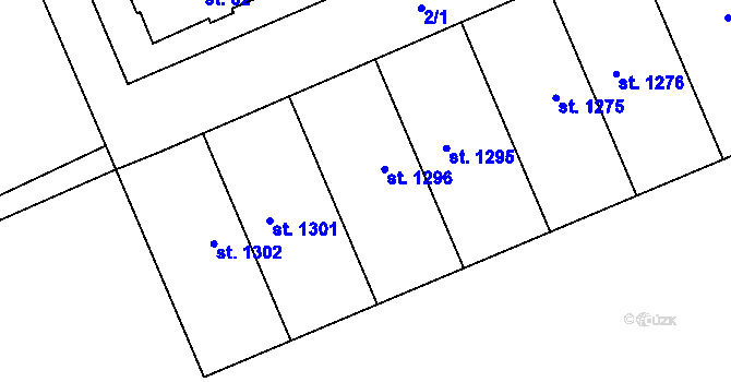 Parcela st. 2/16 v KÚ Semtín, Katastrální mapa