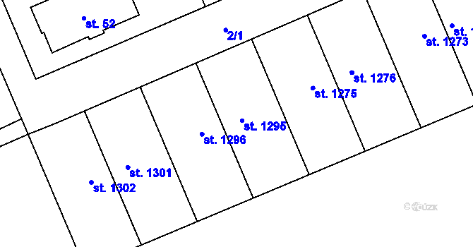 Parcela st. 2/17 v KÚ Semtín, Katastrální mapa