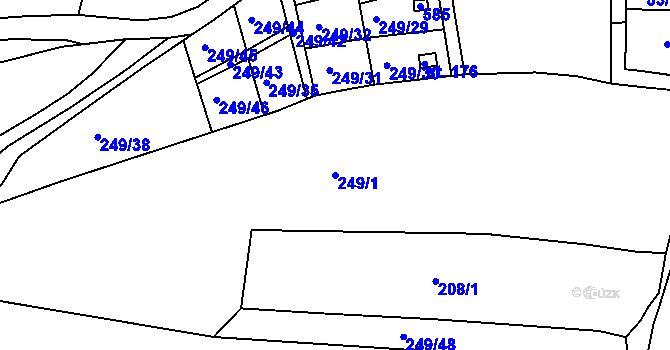 Parcela st. 249/1 v KÚ Senec u Rakovníka, Katastrální mapa