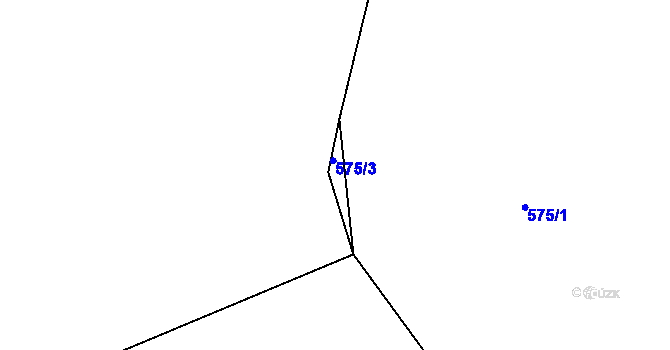 Parcela st. 575/3 v KÚ Senec u Rakovníka, Katastrální mapa