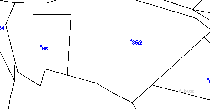 Parcela st. 85/2 v KÚ Senešnice, Katastrální mapa