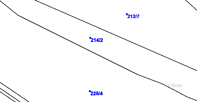Parcela st. 214/2 v KÚ Senešnice, Katastrální mapa
