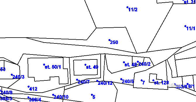 Parcela st. 240/6 v KÚ Senešnice, Katastrální mapa