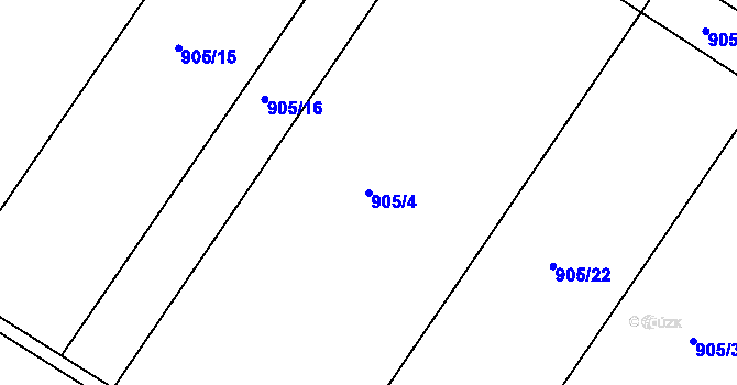 Parcela st. 905/4 v KÚ Senice na Hané, Katastrální mapa