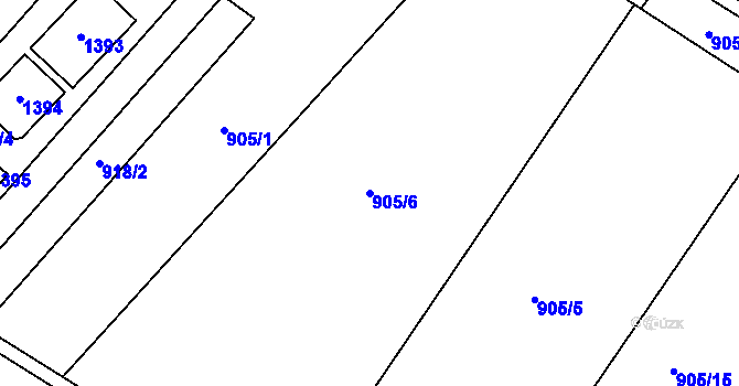Parcela st. 905/6 v KÚ Senice na Hané, Katastrální mapa