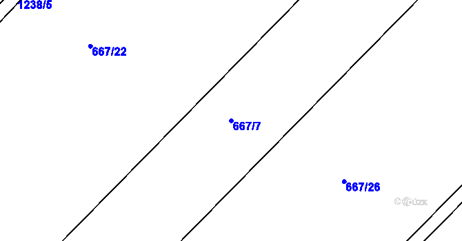 Parcela st. 667/7 v KÚ Senice na Hané, Katastrální mapa