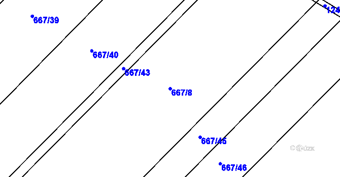 Parcela st. 667/8 v KÚ Senice na Hané, Katastrální mapa