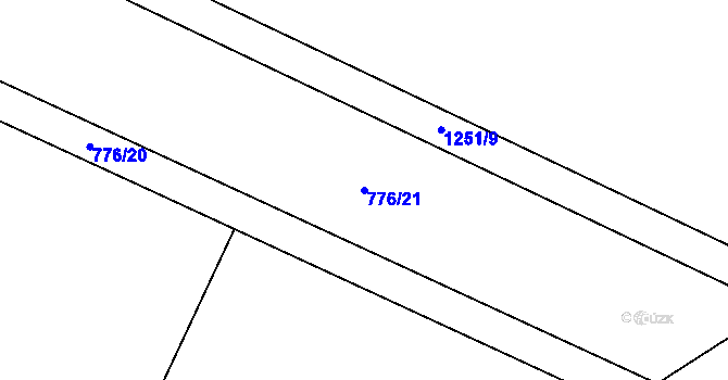 Parcela st. 776/21 v KÚ Senice na Hané, Katastrální mapa