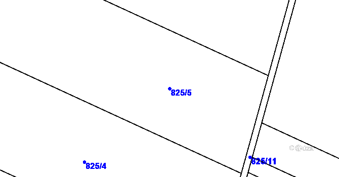 Parcela st. 825/5 v KÚ Senice na Hané, Katastrální mapa