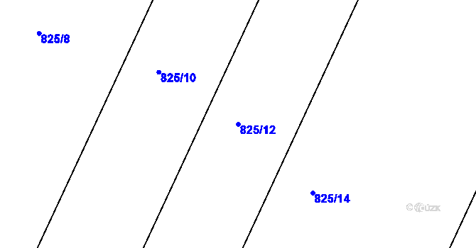 Parcela st. 825/12 v KÚ Senice na Hané, Katastrální mapa
