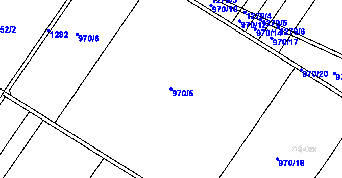 Parcela st. 970/5 v KÚ Senice na Hané, Katastrální mapa