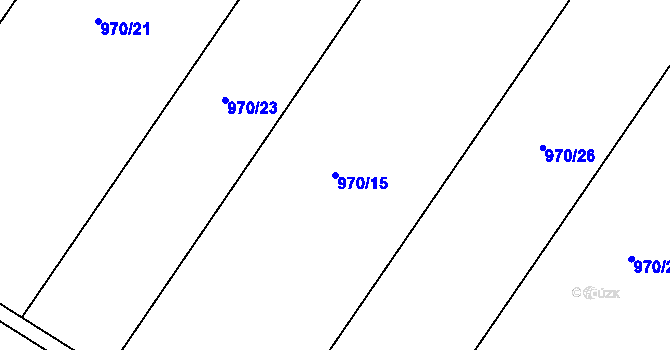 Parcela st. 970/15 v KÚ Senice na Hané, Katastrální mapa
